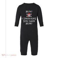 Run I Thought You Said Rum Funny Pirate Running Infant Fleece One Piece thumb 0