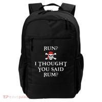 Run I Thought You Said Rum Funny Pirate Running Backpack thumb 0