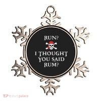 Run I Thought You Said Rum Funny Pirate Running Ornament thumb 0