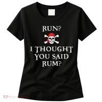 Run I Thought You Said Rum Funny Pirate Running Women's T-Shirt thumb 0