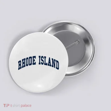 Rhode Island Throwback Design Classic Button