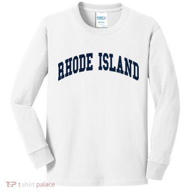 Rhode Island Throwback Design Classic Kids Long Sleeve Shirt