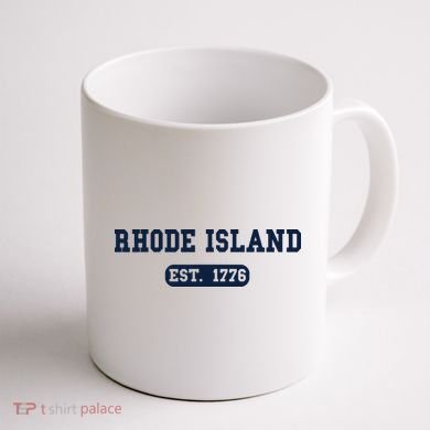 Rhode Island Throwback Design Classic Coffee Mug back