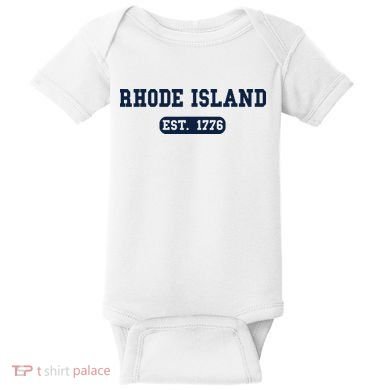 Rhode Island Throwback Design Classic Baby Bodysuit