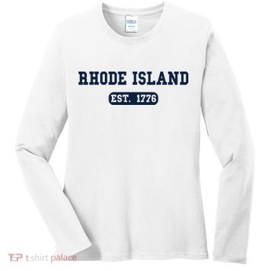 Rhode Island Throwback Design Classic Women's Long Sleeve Shirt