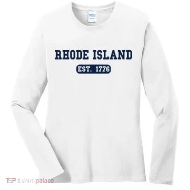 Rhode Island Throwback Design Classic Women's Long Sleeve Shirt
