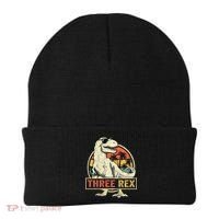 Roaring into Three Dinosaur Birthday Celebration Beanie thumb 0