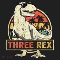 Roaring into Three Dinosaur Birthday Celebration Tumbler thumb 3