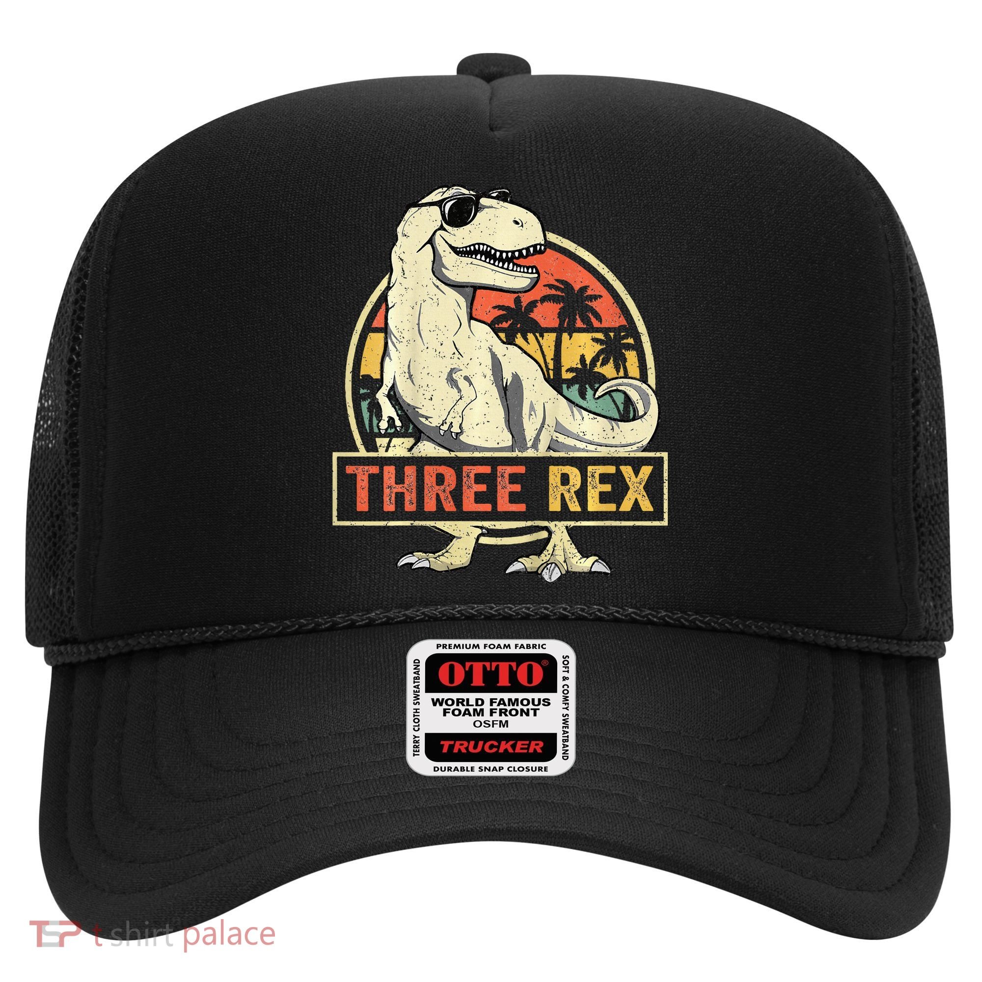 Roaring into Three Dinosaur Birthday Celebration Hat