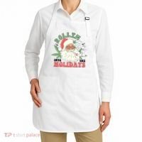 Rollin Into The Holidays Funny Marijuana Santa Apron thumb 2