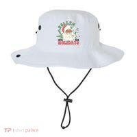 Rollin Into The Holidays Funny Marijuana Santa Bucket Hat thumb 0