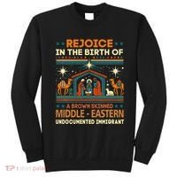 Rejoice In The Birth Of A Brown Skinned Middle Eastern Jesus Sweatshirt thumb 0