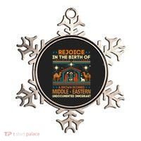Rejoice In The Birth Of A Brown Skinned Middle Eastern Jesus Ornament thumb 0