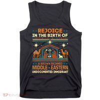 Rejoice In The Birth Of A Brown Skinned Middle Eastern Jesus Tank Top thumb 0
