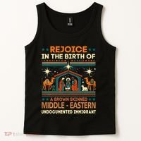 Rejoice In The Birth Of A Brown Skinned Middle Eastern Jesus Tank Top thumb 2
