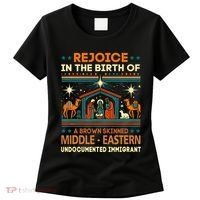 Rejoice In The Birth Of A Brown Skinned Middle Eastern Jesus Women's T-Shirt thumb 0
