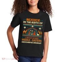 Rejoice In The Birth Of A Brown Skinned Middle Eastern Jesus Kids T-Shirt thumb 2