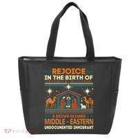 Rejoice In The Birth Of A Brown Skinned Middle Eastern Jesus Tote Bag thumb 0