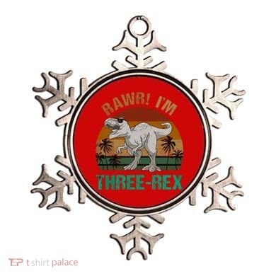 Rawr I'm Three Rex 3rd Birthday T-rex Dinosaur 3 Years Old Ornament