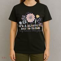 Retro I Teach Tiny Humans About Jesus Christian Teacher T-Shirt thumb 4