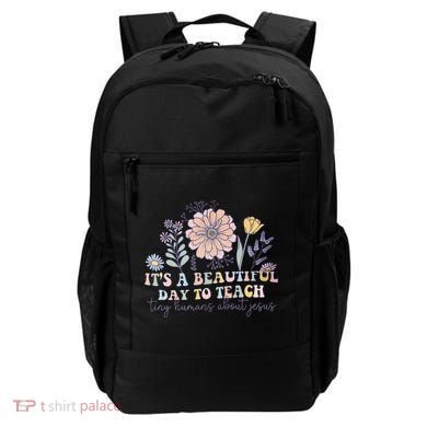 Retro I Teach Tiny Humans About Jesus Christian Teacher Backpack