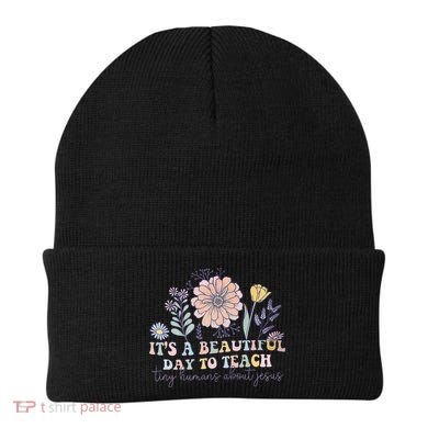 Retro I Teach Tiny Humans About Jesus Christian Teacher Beanie