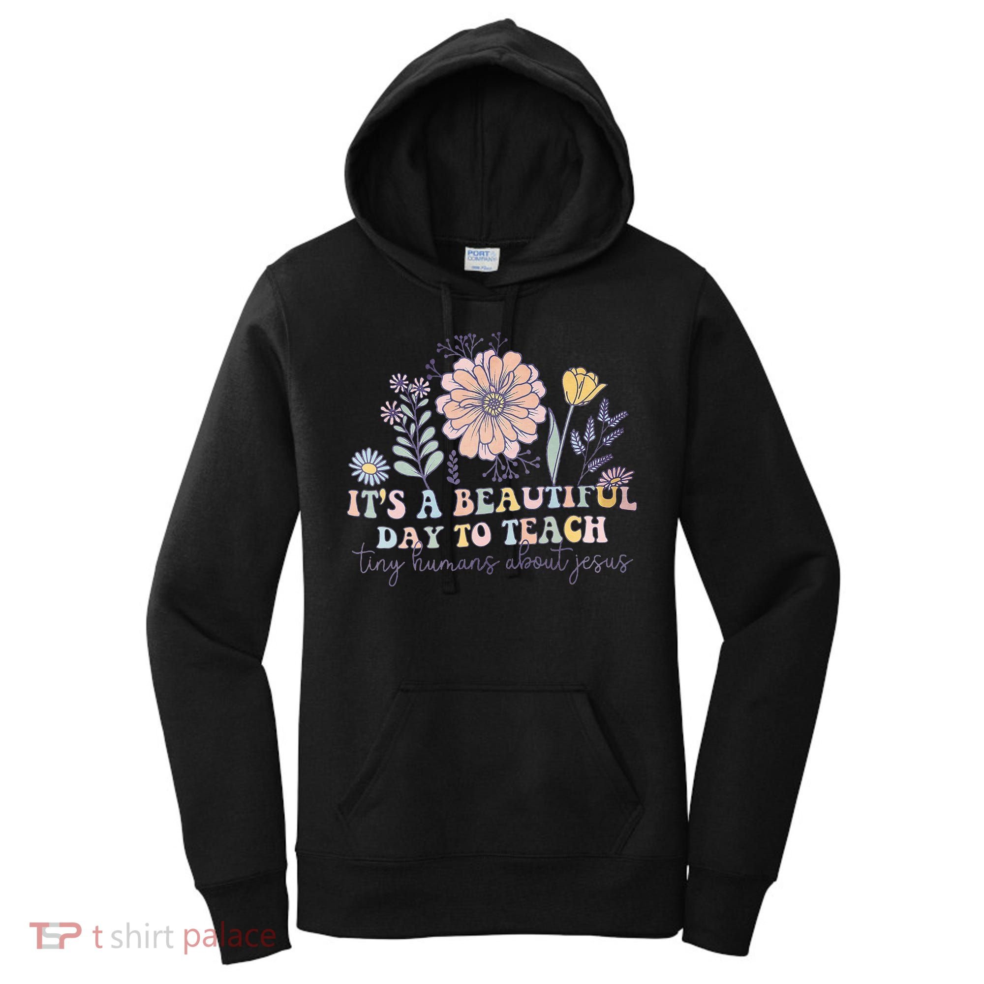 Retro I Teach Tiny Humans About Jesus Christian Teacher Women's Hoodie