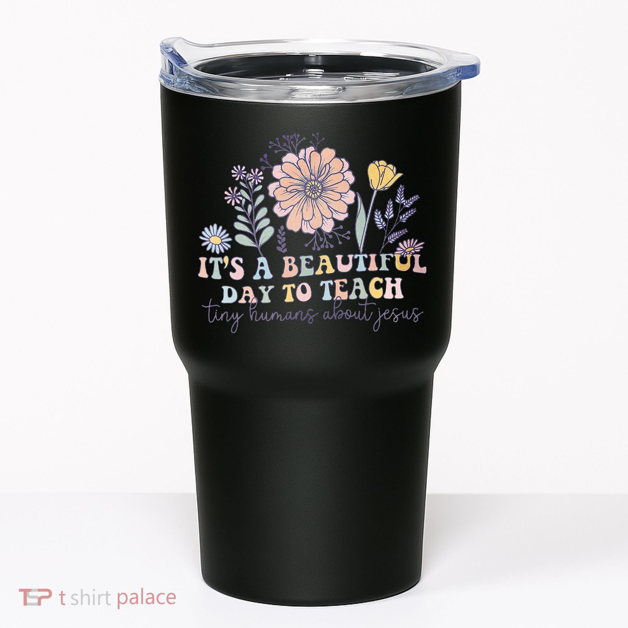 Retro I Teach Tiny Humans About Jesus Christian Teacher Tumbler