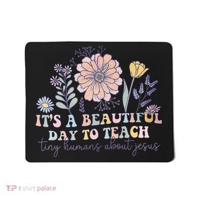 Retro I Teach Tiny Humans About Jesus Christian Teacher Mousepad