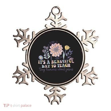 Retro I Teach Tiny Humans About Jesus Christian Teacher Ornament