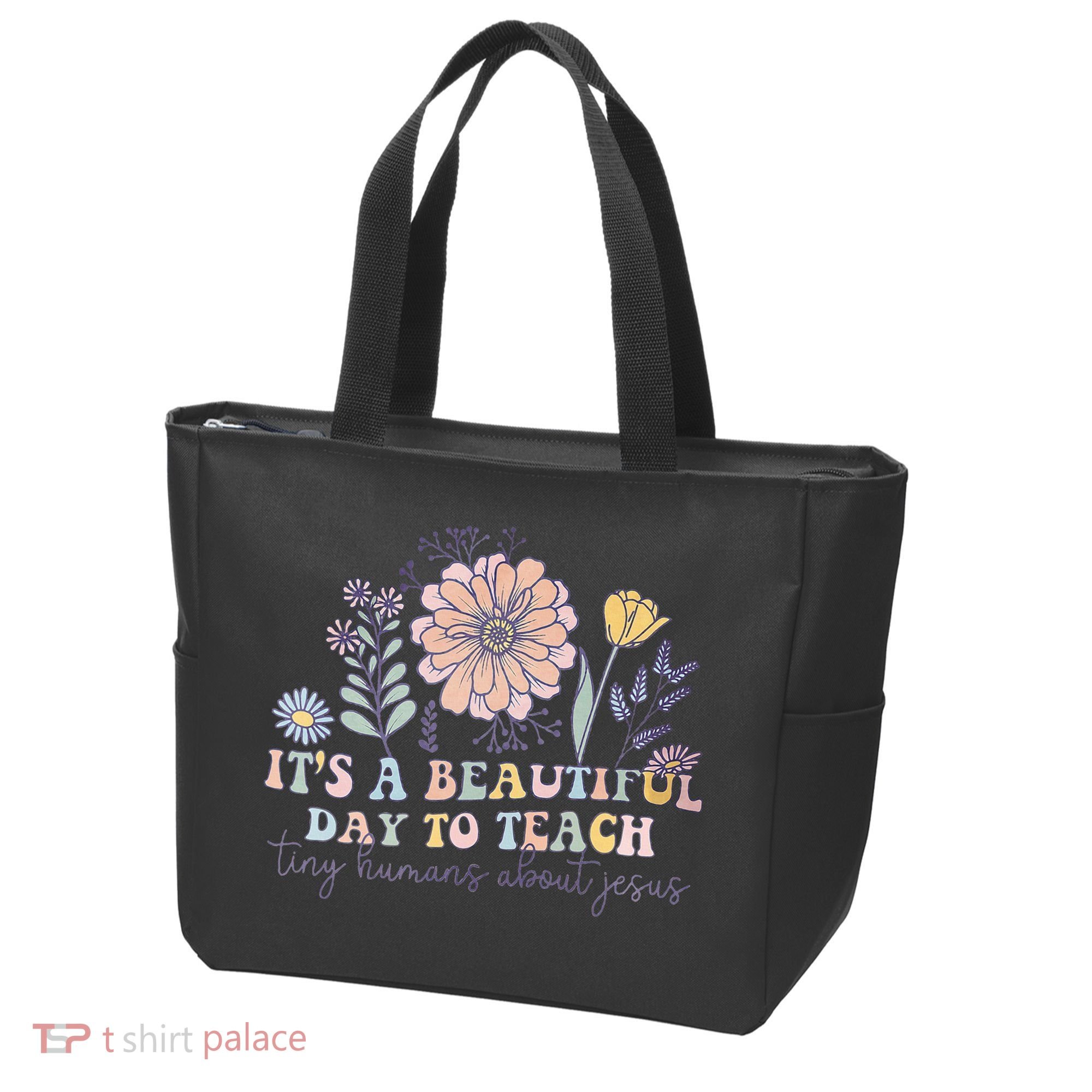 Retro I Teach Tiny Humans About Jesus Christian Teacher Tote Bag