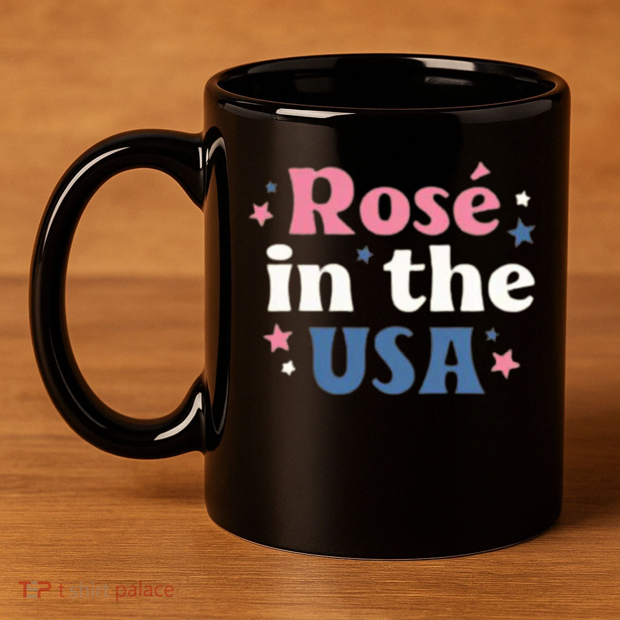 Rose In The USA 4th Of July 11oz C Handle Ceramic Mug