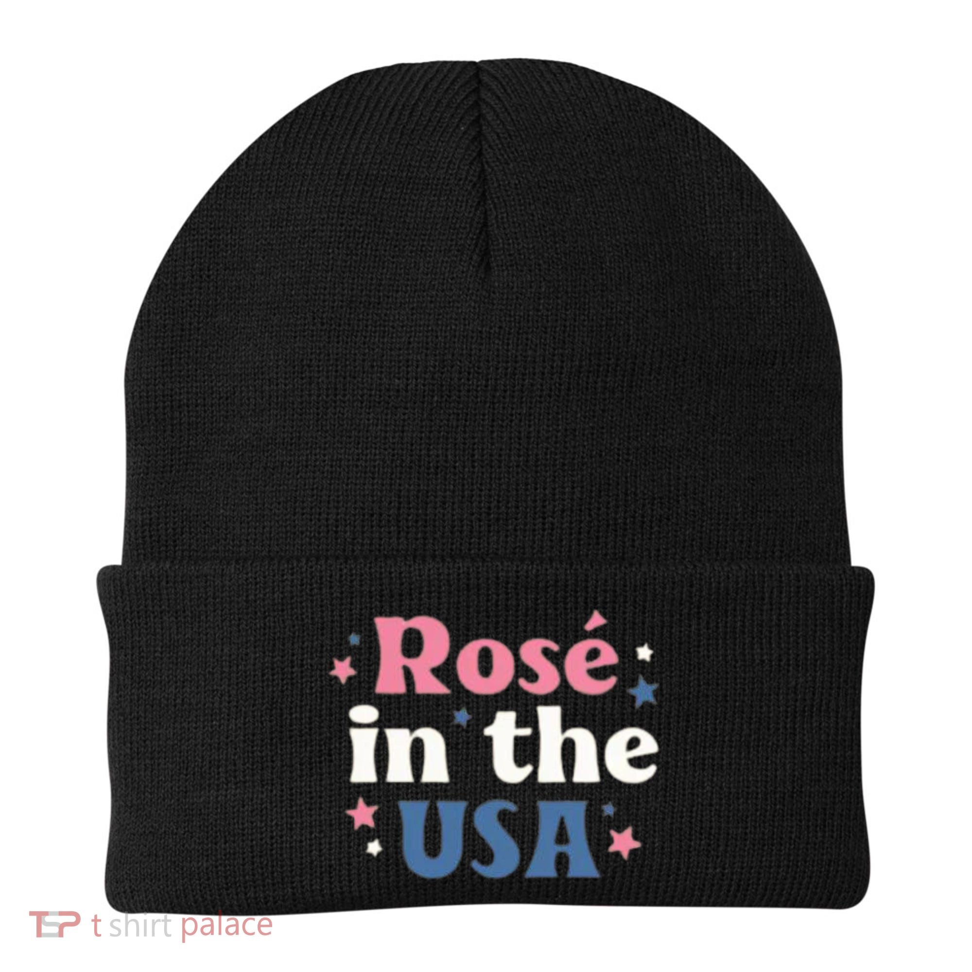 Rose In The USA 4th Of July Beanie