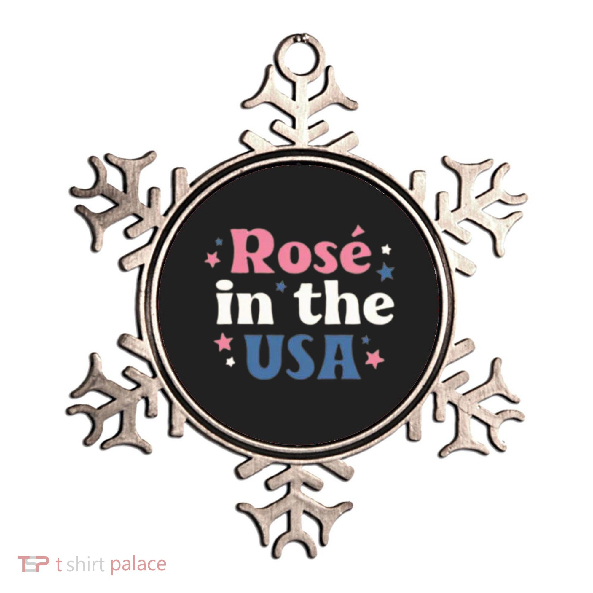 Rose In The USA 4th Of July Ornament