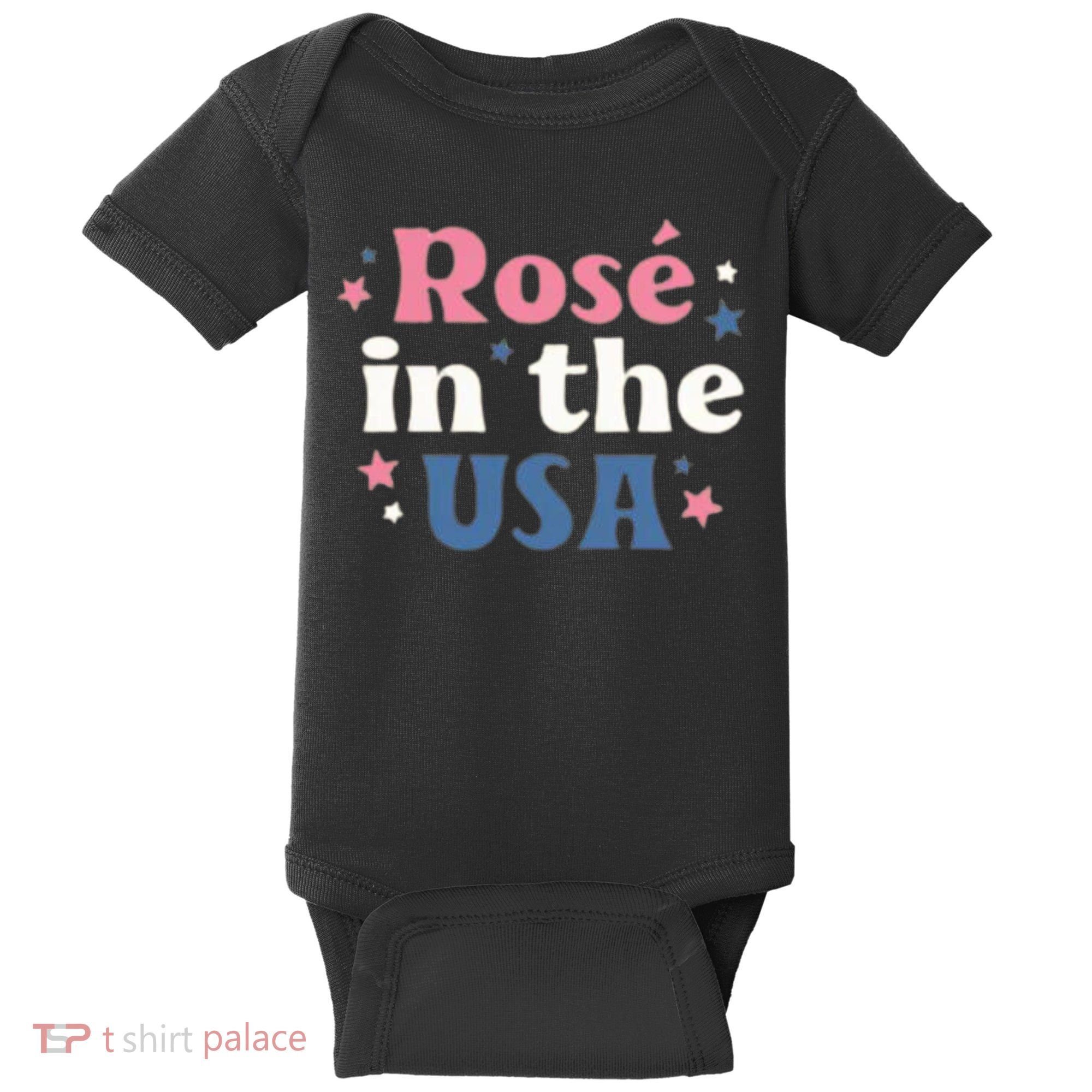 Rose In The USA 4th Of July Baby Bodysuit