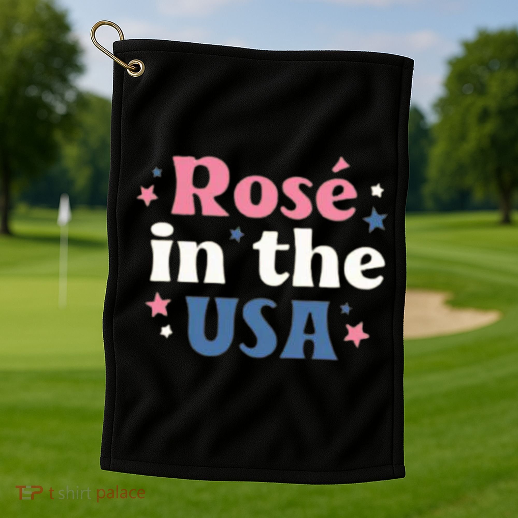 Rose In The USA 4th Of July Golf Towel
