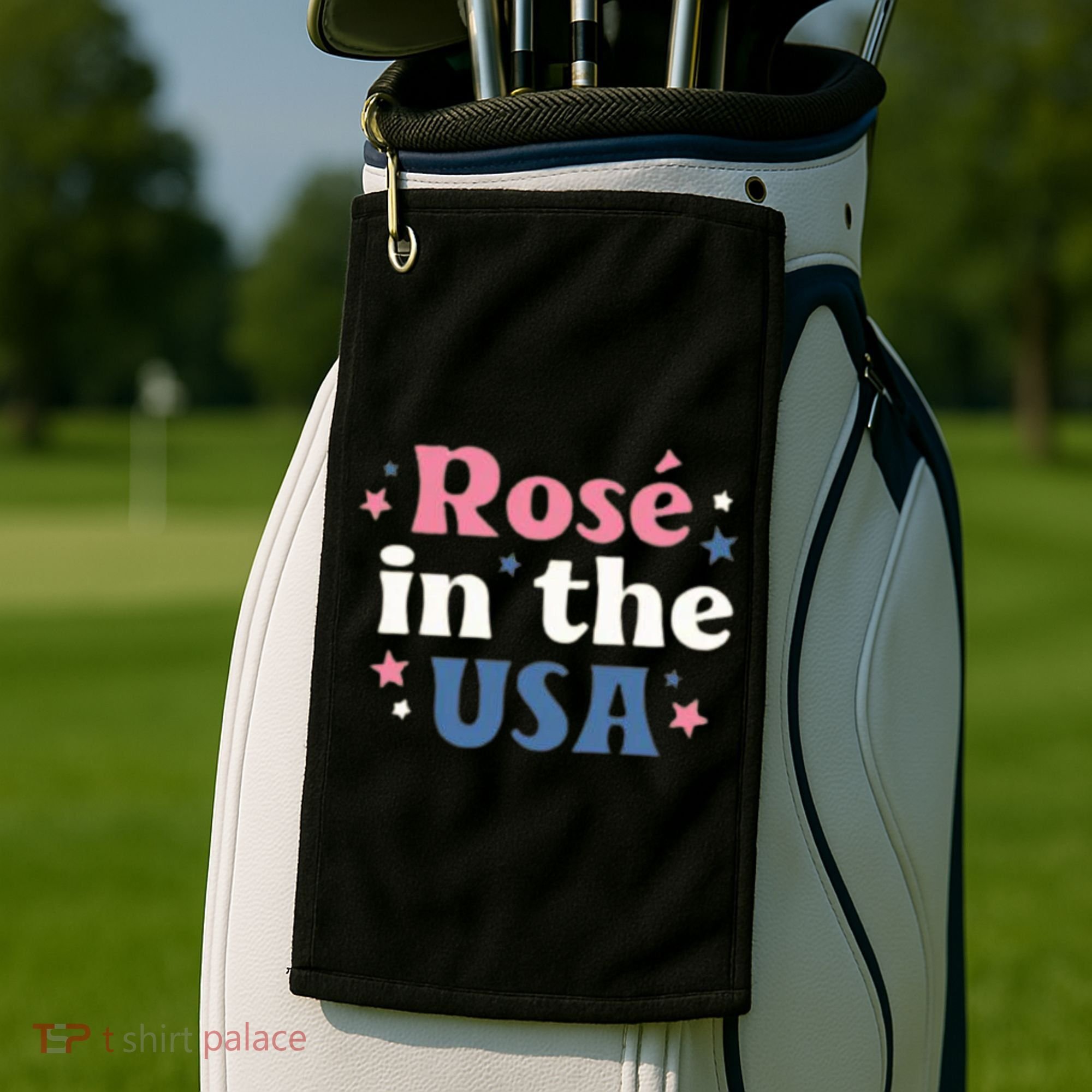 Rose In The USA 4th Of July Golf Towel