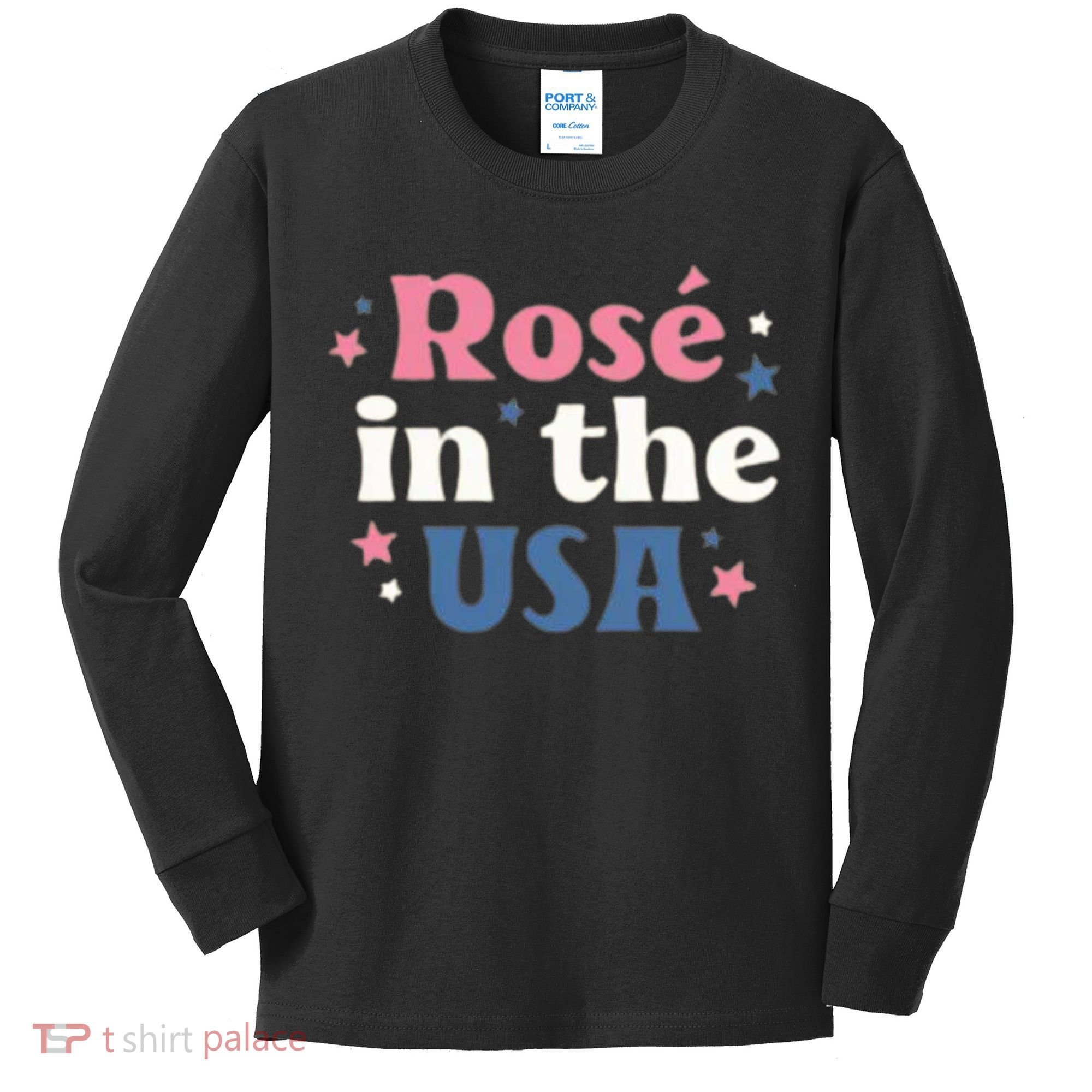 Rose In The USA 4th Of July Kids Long Sleeve Shirt