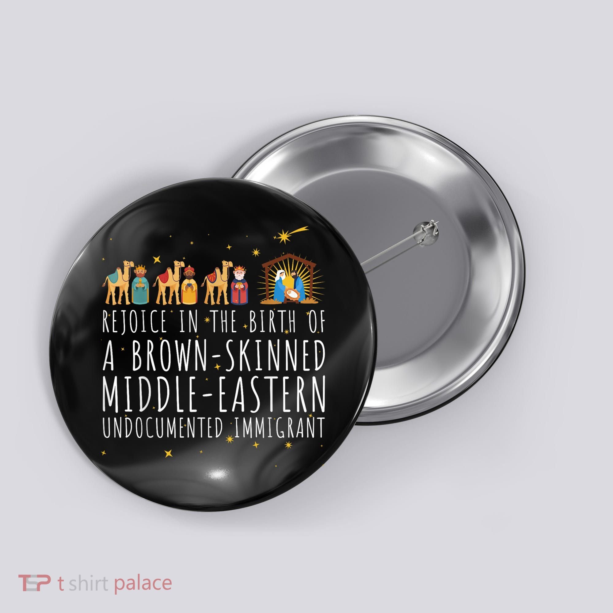 Rejoice In The Birth Of A Brown Skinned Middle Eastern Button