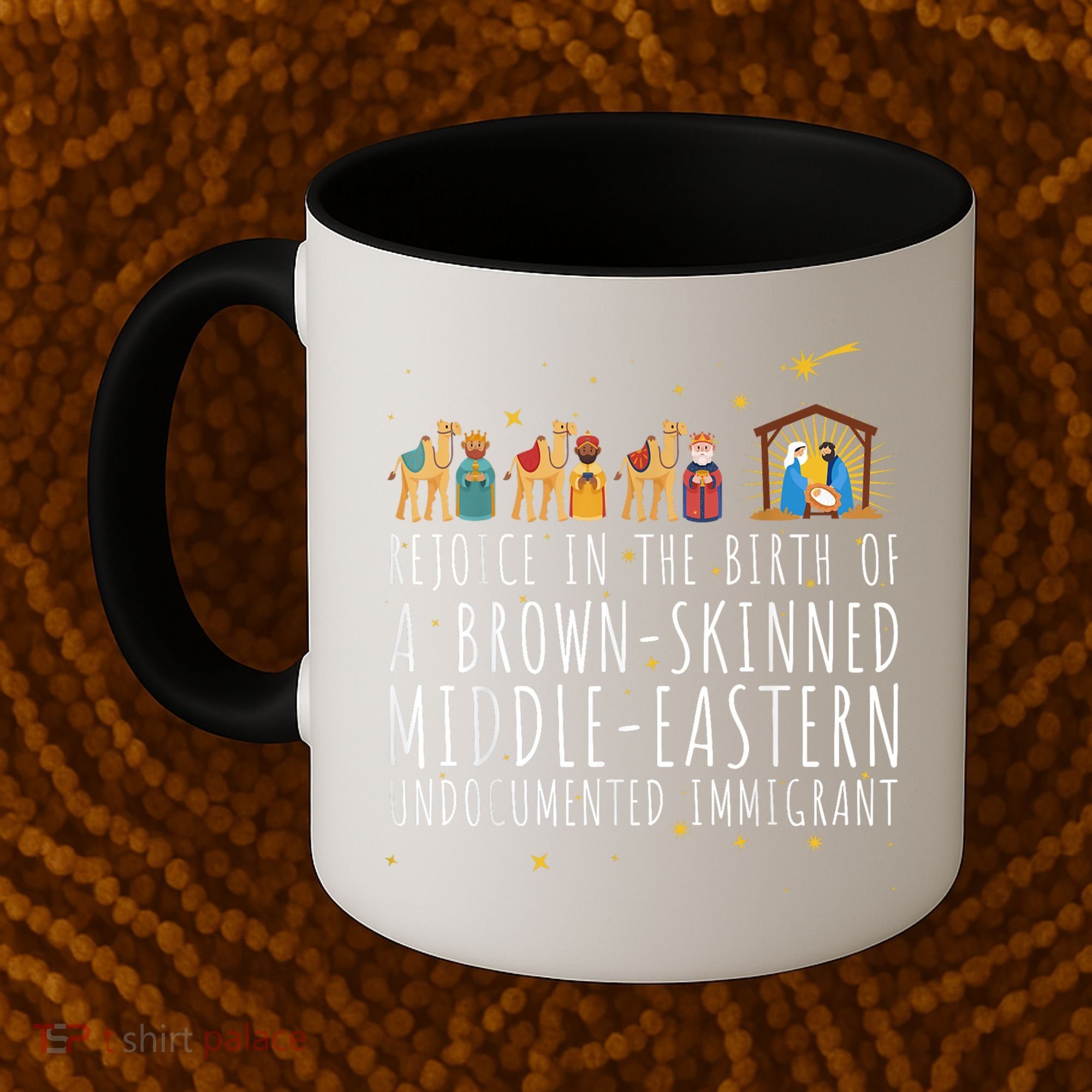 Rejoice In The Birth Of A Brown Skinned Middle Eastern Coffee Mug