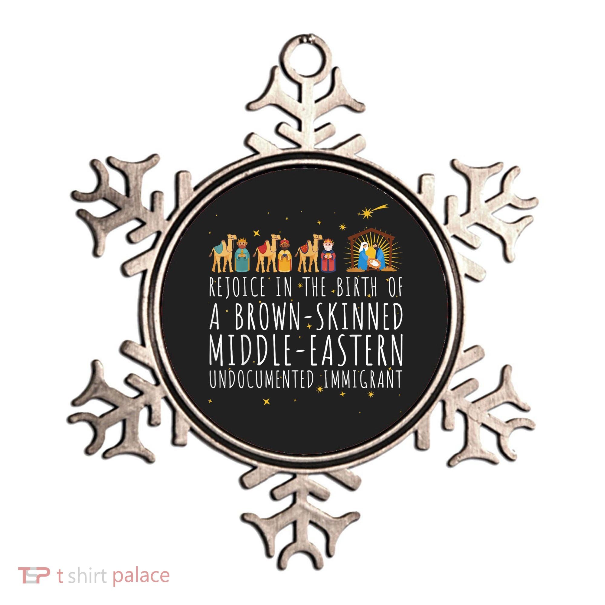 Rejoice In The Birth Of A Brown Skinned Middle Eastern Ornament