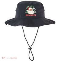 Rollin Into The Holidays Santa Smoker Retro Christmas Cannabis Weed Bucket Hat thumb 0