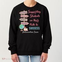 Retro Intervention Team Teacher Early Intervention Squad Women's Sweatshirt thumb 0