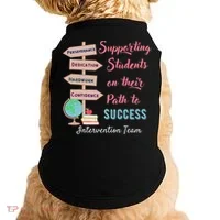 Retro Intervention Team Teacher Early Intervention Squad Doggie Tank thumb 0