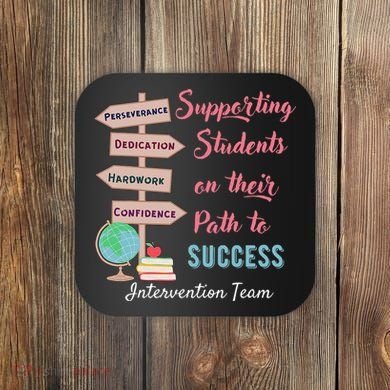 Retro Intervention Team Teacher Early Intervention Squad Coaster