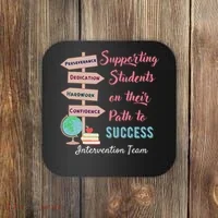 Retro Intervention Team Teacher Early Intervention Squad Coaster thumb 0