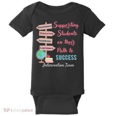 Retro Intervention Team Teacher Early Intervention Squad Baby Bodysuit