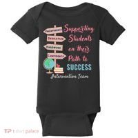 Retro Intervention Team Teacher Early Intervention Squad Baby Bodysuit thumb 0