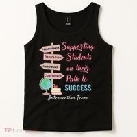 Retro Intervention Team Teacher Early Intervention Squad Tank Top thumb 2