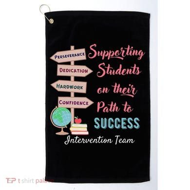 Retro Intervention Team Teacher Early Intervention Squad Golf Towel